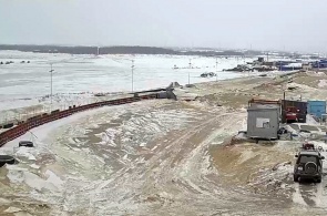 アムール堤防の再建。 アングル 4. コムソモリスクのウェブカメラ