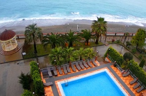 アレックスビーチホテルからのビーチの眺め。 ウェブカメラガグラ
