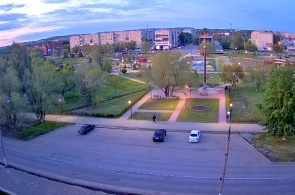 中央広場。ウェブカメラ エマンジェリンスク