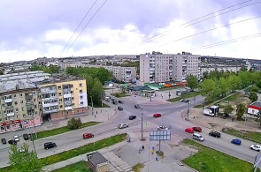 カール・マルクスと勝利の交差点。カメンスク・ウラルスキーのウェブカメラ